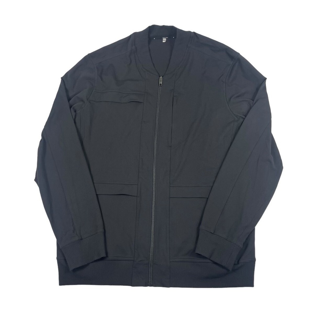 Public Rec Black Crosstown Full Zip Bomber Performance Mens Jacket 2XL XXL